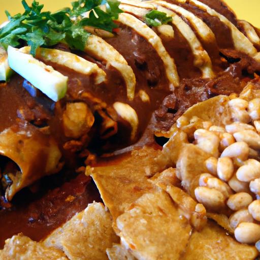 enchiladas de mole de pina