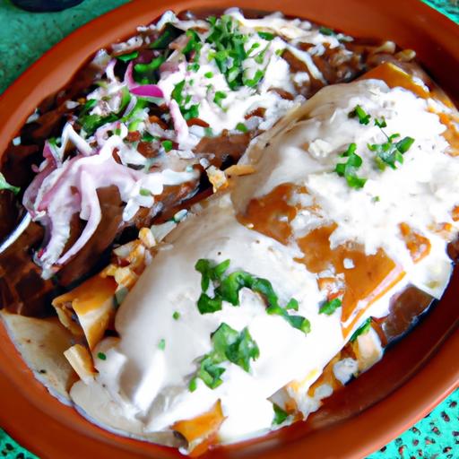 enchiladas de mole poblano con pollo