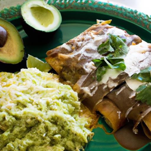 enchiladas de mole verde con pollo