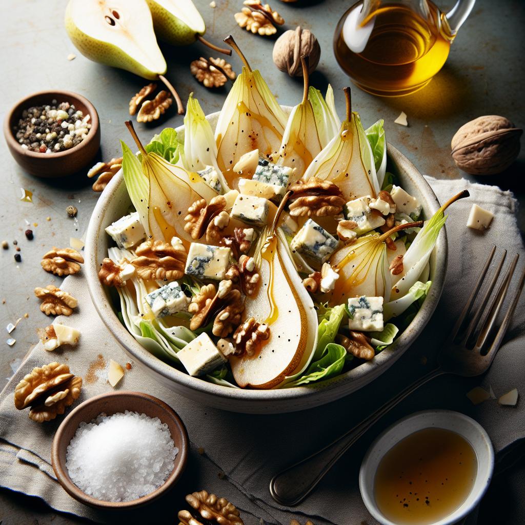 Endive, Pear, and Gorgonzola Salad