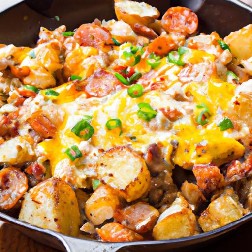 farmhouse breakfast skillet with country potatoes