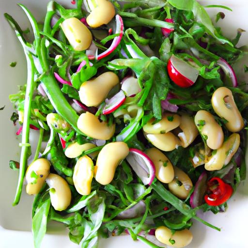 fava bean and arugula salad