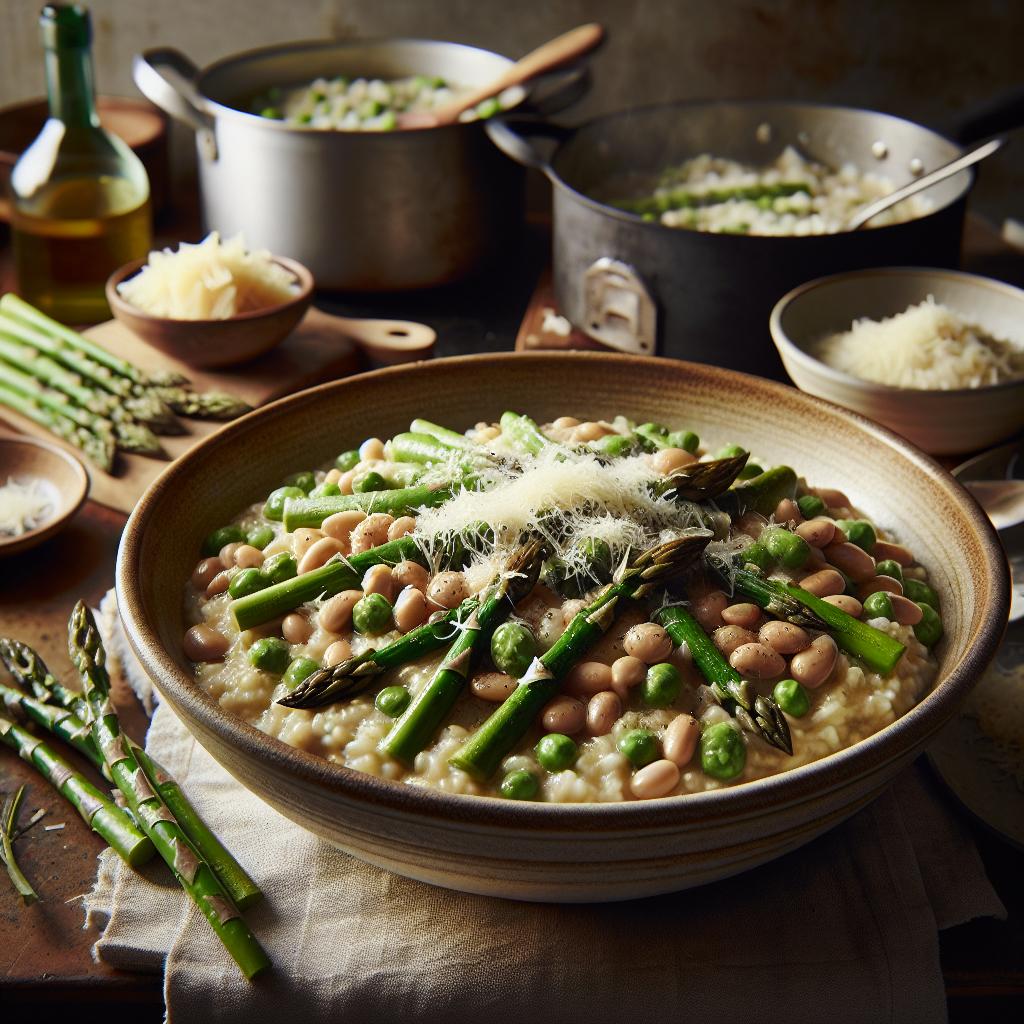 fava bean and asparagus risotto