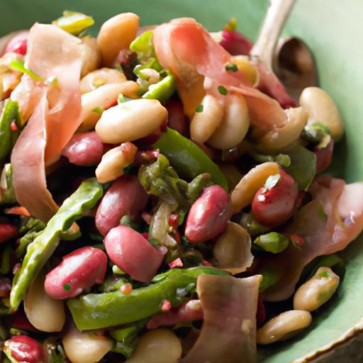 fava bean and ham salad