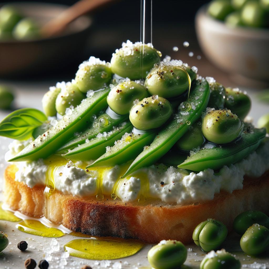 fava bean and ricotta toast