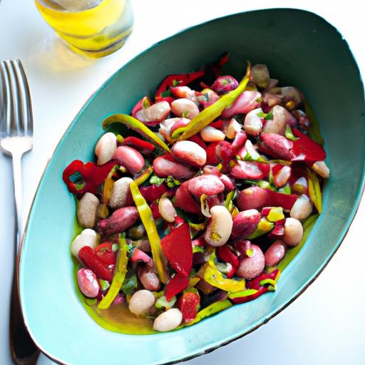 Fava Bean and Roasted Red Pepper Salad