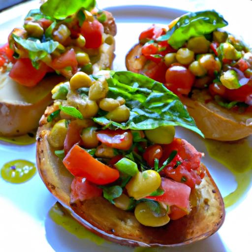 fava bean and roasted tomato bruschetta