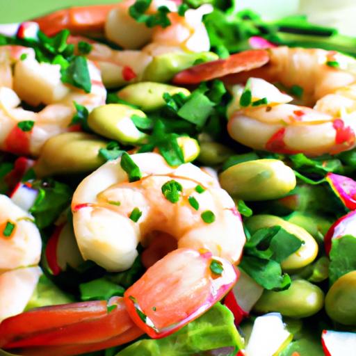 fava bean and shrimp salad