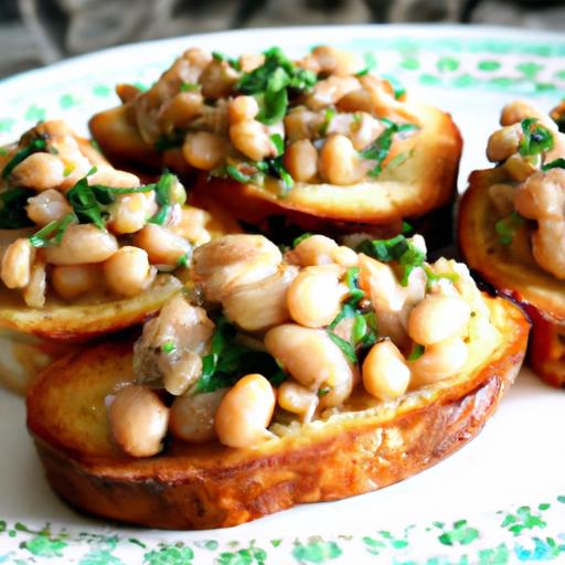 fava bean and tuna bruschetta