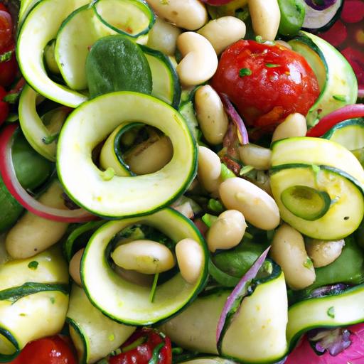 fava bean and zucchini salad