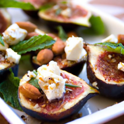 Fig and Almond Crusted Figs with Feta