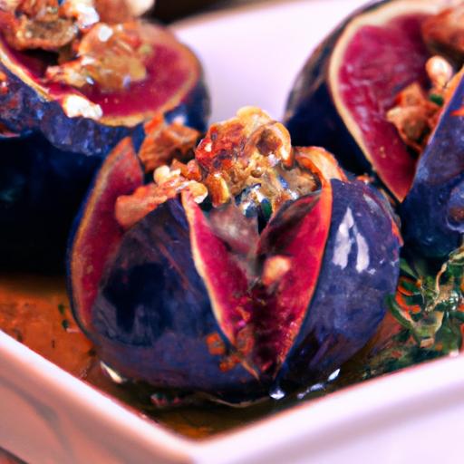 Fig and Blue Cheese Stuffed Figs with Walnut Crumble