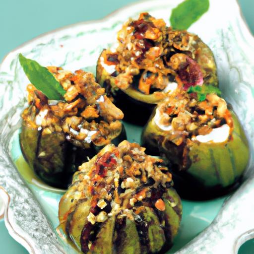 Fig and Feta Stuffed Figs with Walnut Crumble