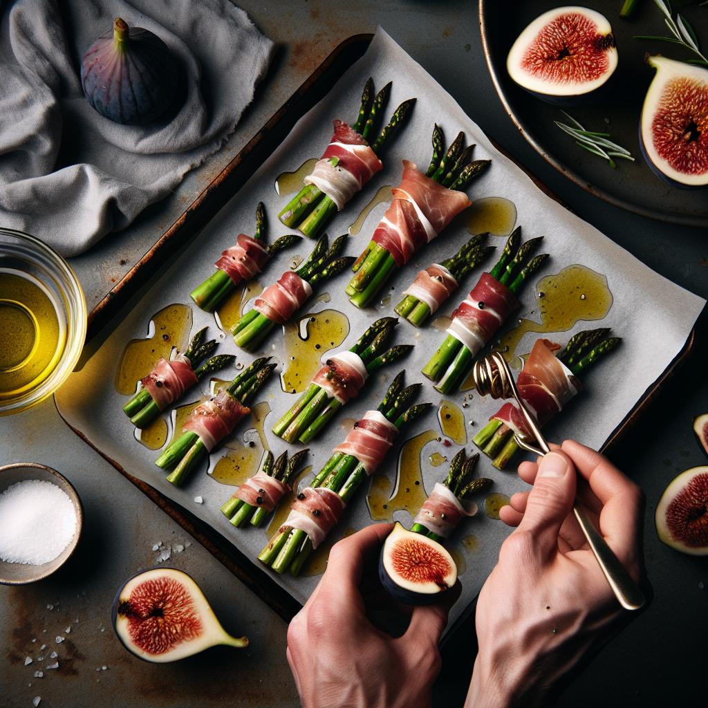 fig and prosciutto wrapped asparagus