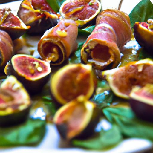 Fig and Prosciutto Wrapped Figs with Honey Glaze