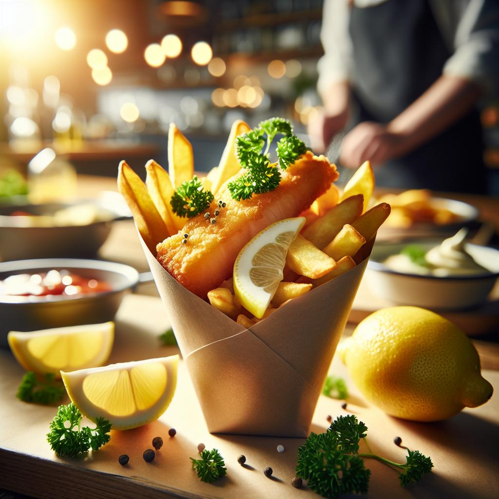 Fish and Chips in a Cone