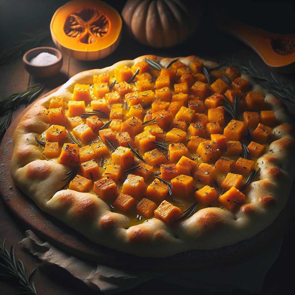 focaccia with roasted squash