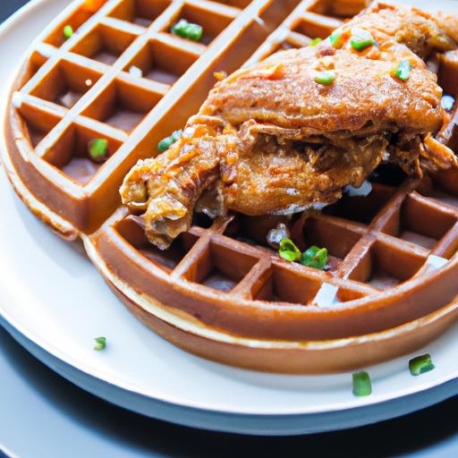 fried chicken and waffle sandwich