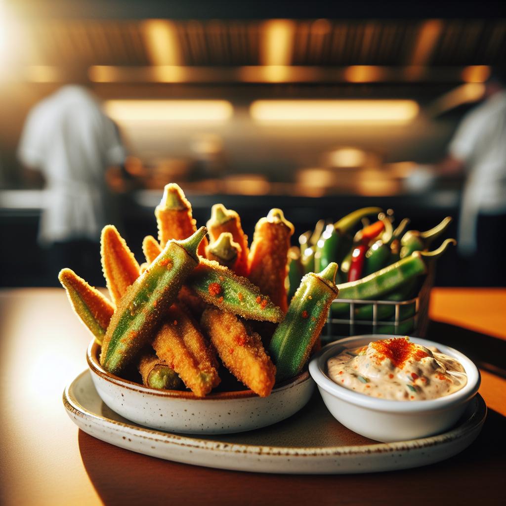 Fried Okra with Remoulade