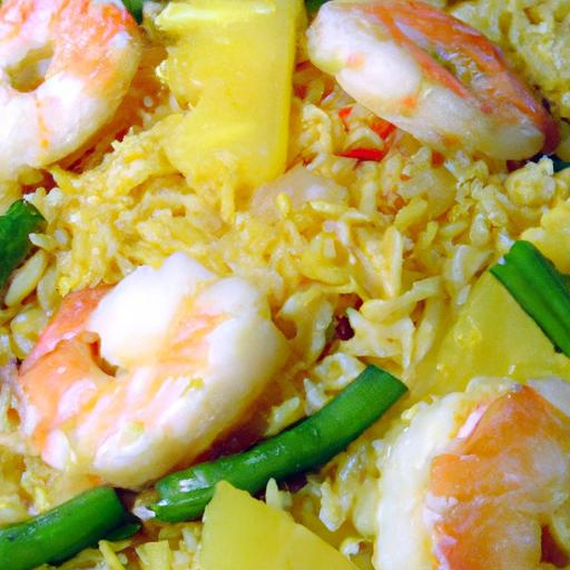 fried rice with shrimp and pineapple