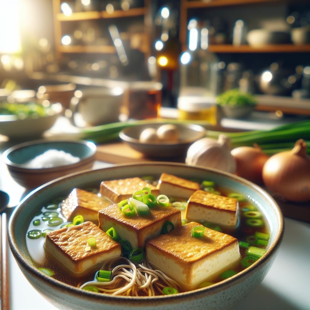 fried tofu in broth