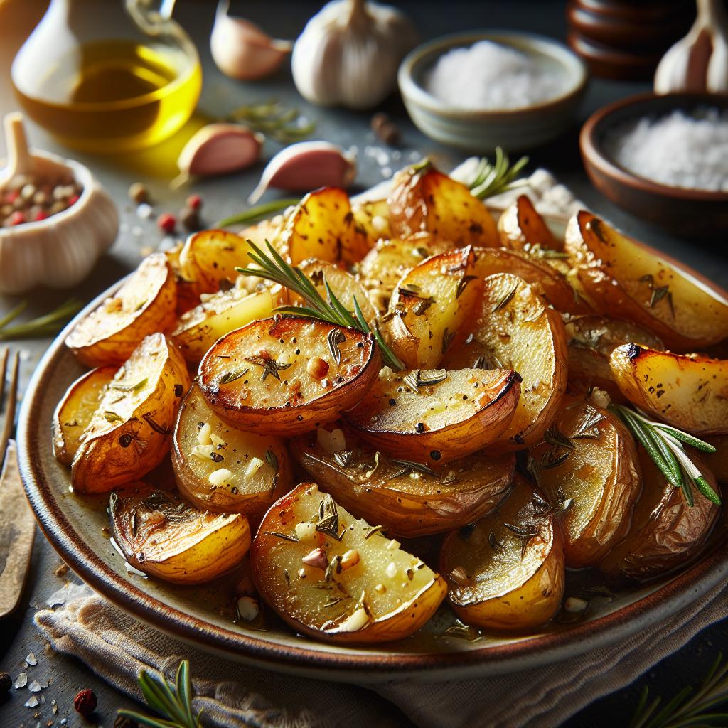 garlic and herb roasted potatoes