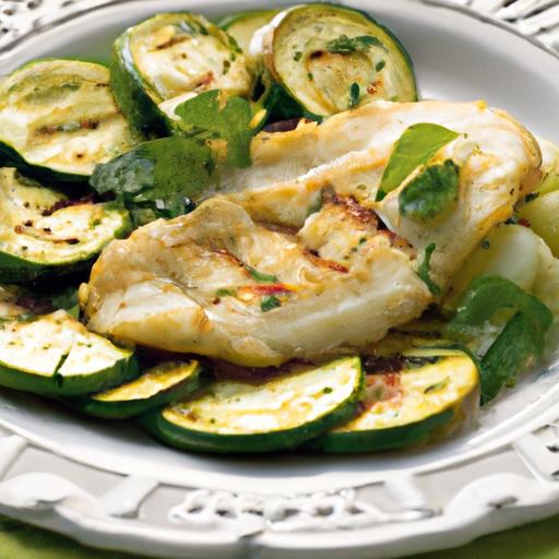 garlic and zucchini baked fish