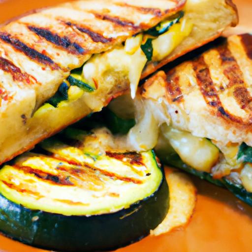 garlic and zucchini grilled cheese