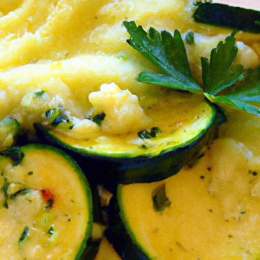 garlic and zucchini polenta