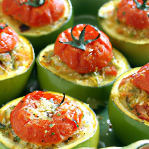 garlic and zucchini stuffed tomatoes