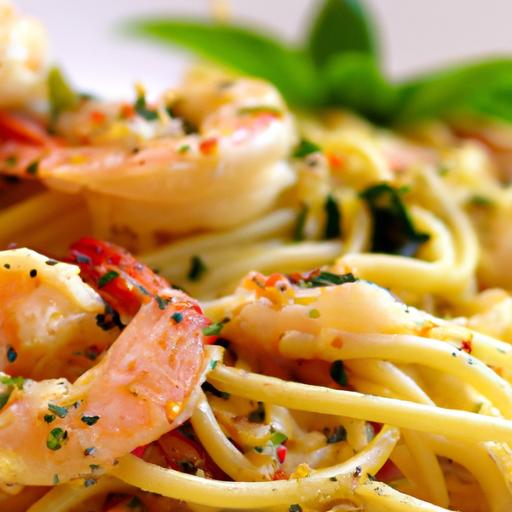 garlic butter prawn pasta