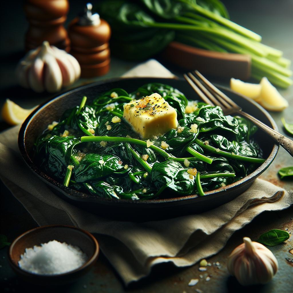 garlic butter sautéed spinach