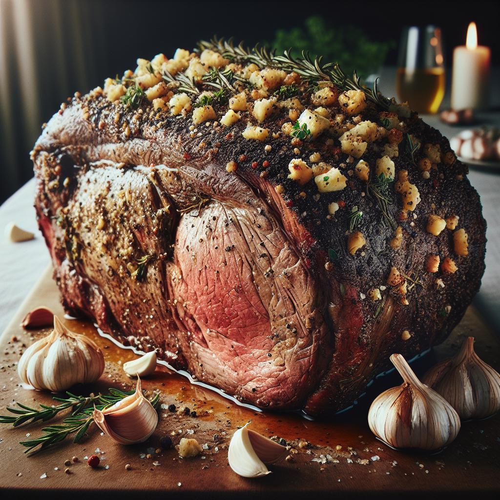 Garlic Roasted Prime Rib