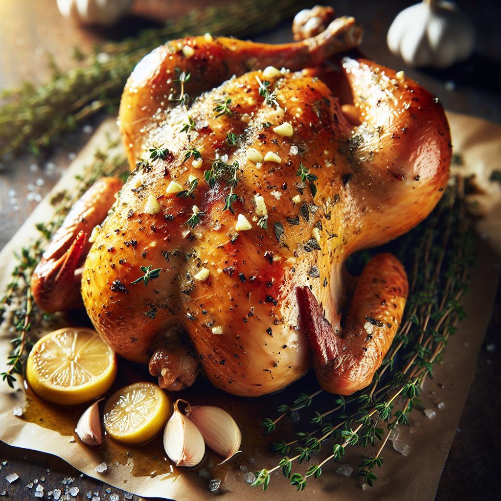 garlic thyme roasted chicken