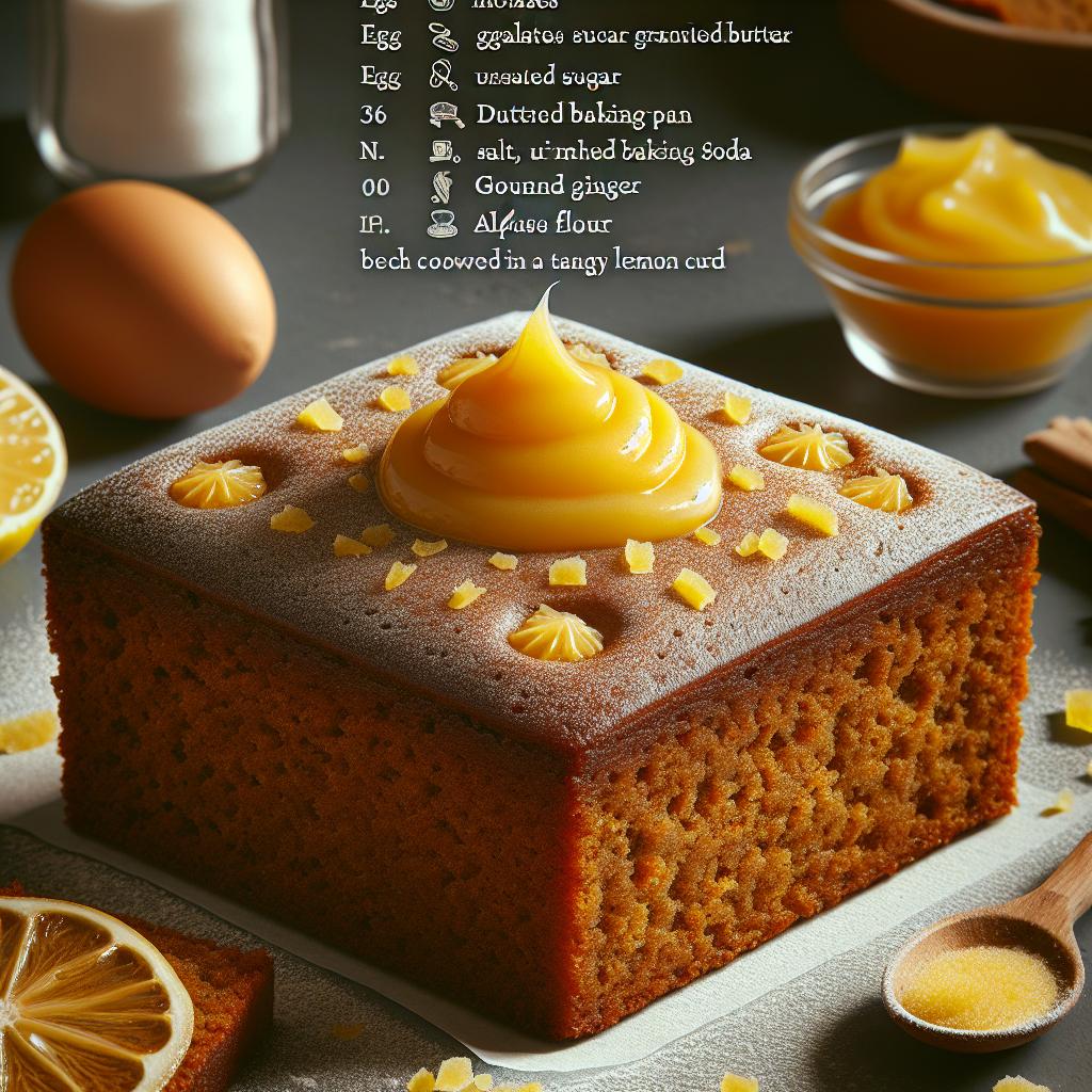 Gingerbread with Lemon Curd