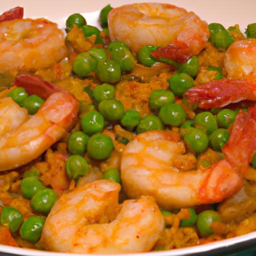 gluten free paella with shrimp and chorizo