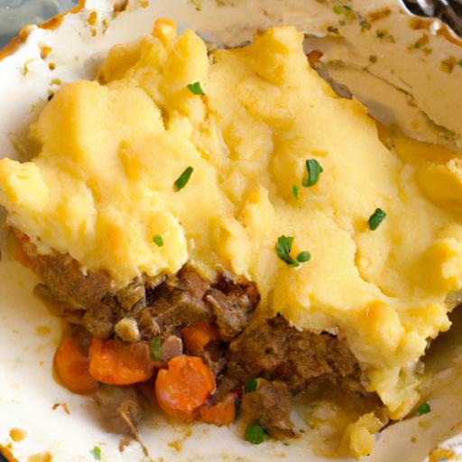 gluten free shepherd's pie with mashed cauliflower