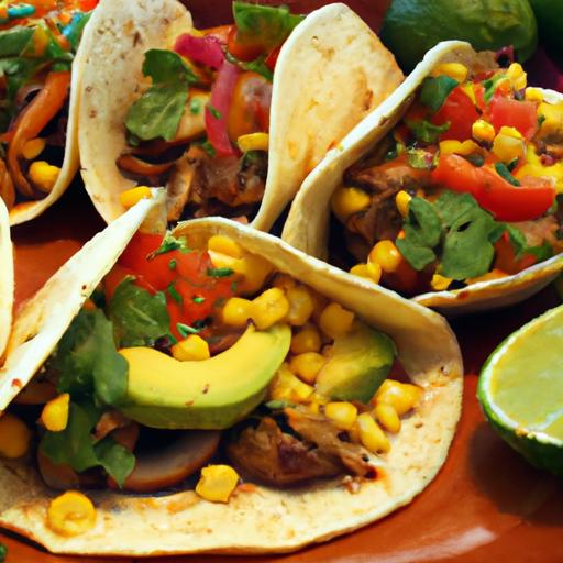 gluten free veggie tacos with corn tortillas