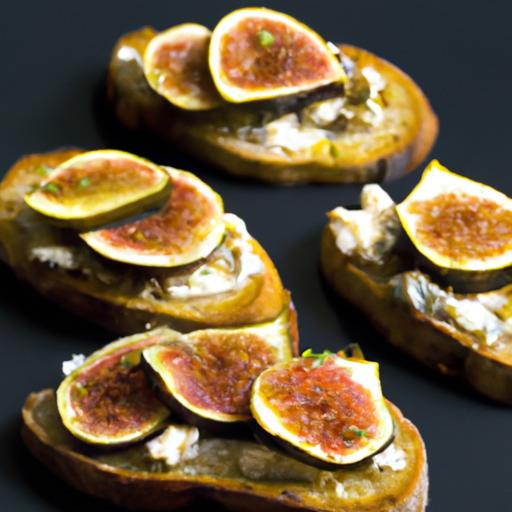 gorgonzola and fig crostini