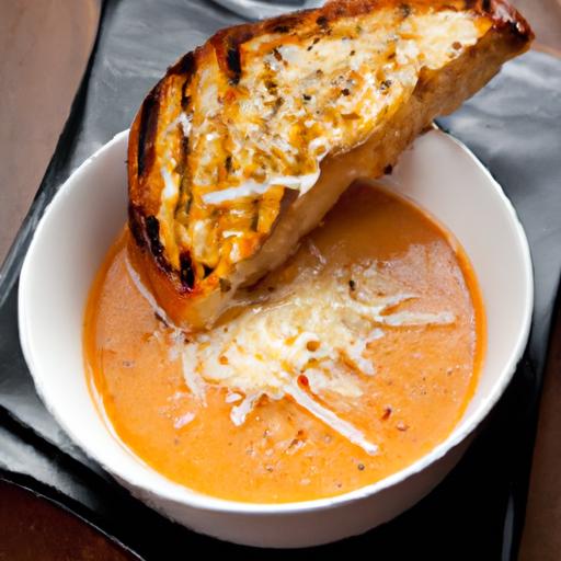 gourmet grilled cheese and tomato soup