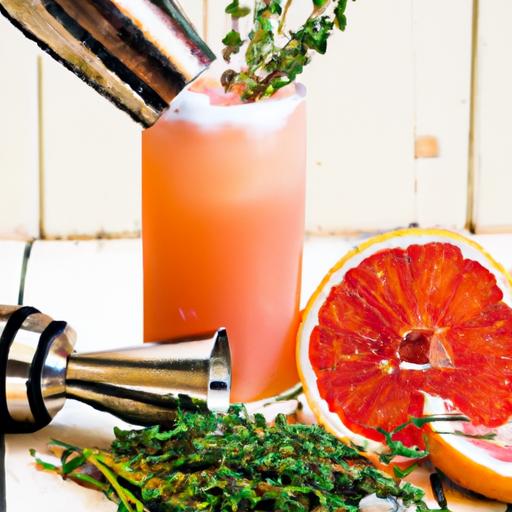 Grapefruit Thyme Whiskey Sour