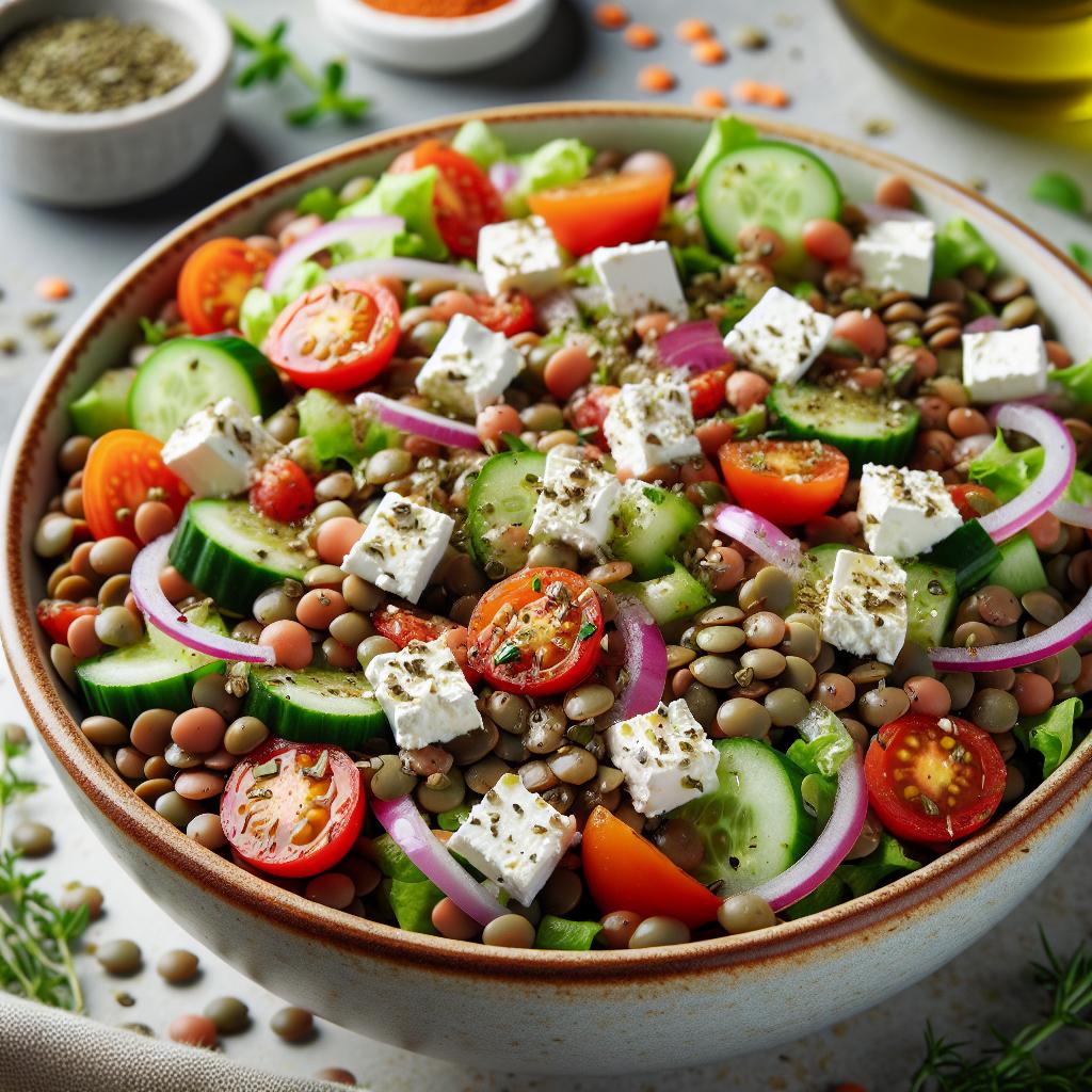 Greek Lentil Salad with Feta