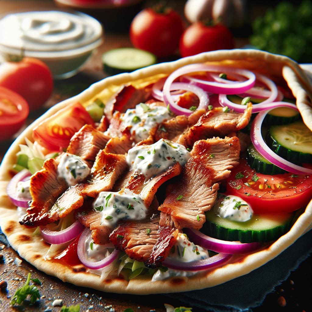 Greek Marinated Pork Gyros