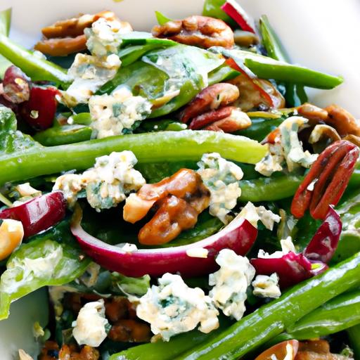 green bean and blue cheese salad