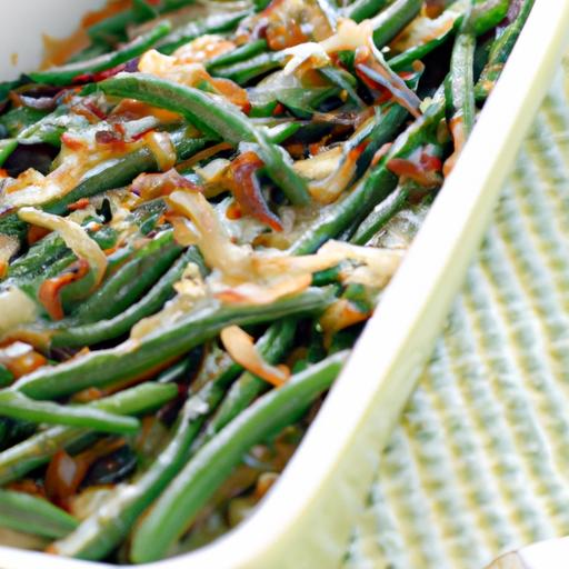 green bean and cheddar casserole