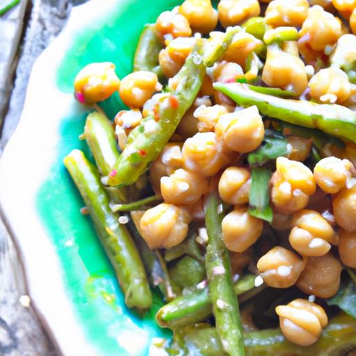 green bean and chickpea stir fry