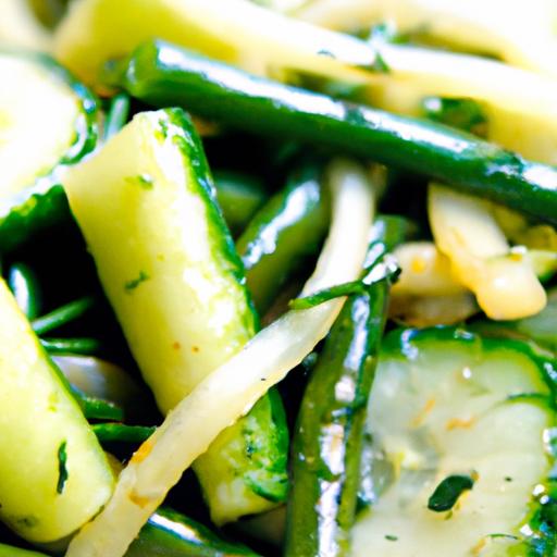 green bean and cucumber salad