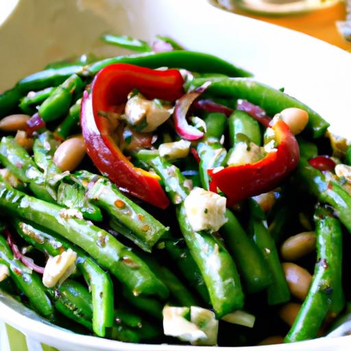 green bean and red pepper salad