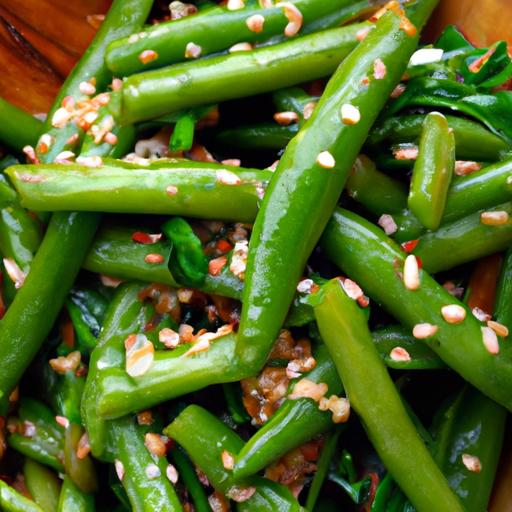 green bean and sesame stir fry