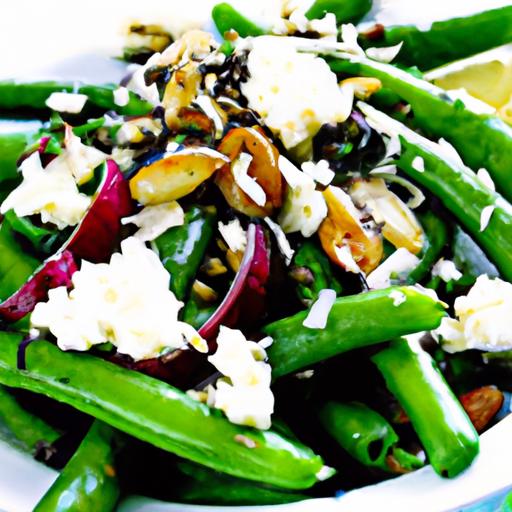 green bean and wild rice salad